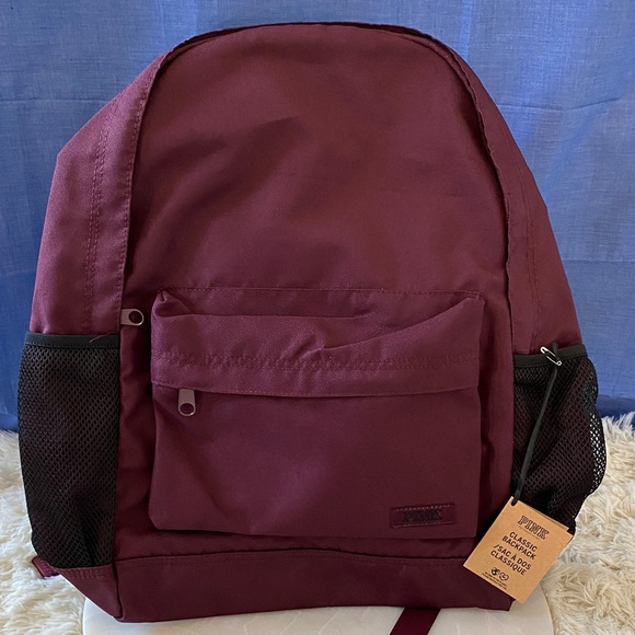 NWT Pink Victoria’s Secret Classic Backpack with Mesh Pockets main image 7